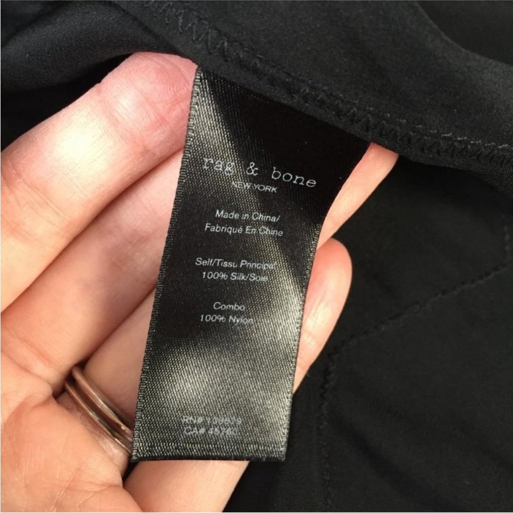 Rag & Bone Tomlin tie front silk blouse - Picture 7 of 8